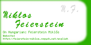 miklos feierstein business card